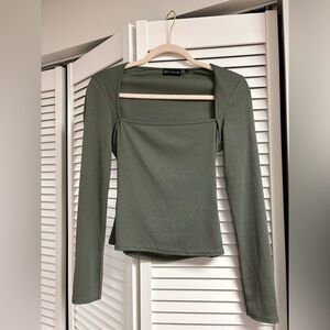 Olive Long Sleeve Top